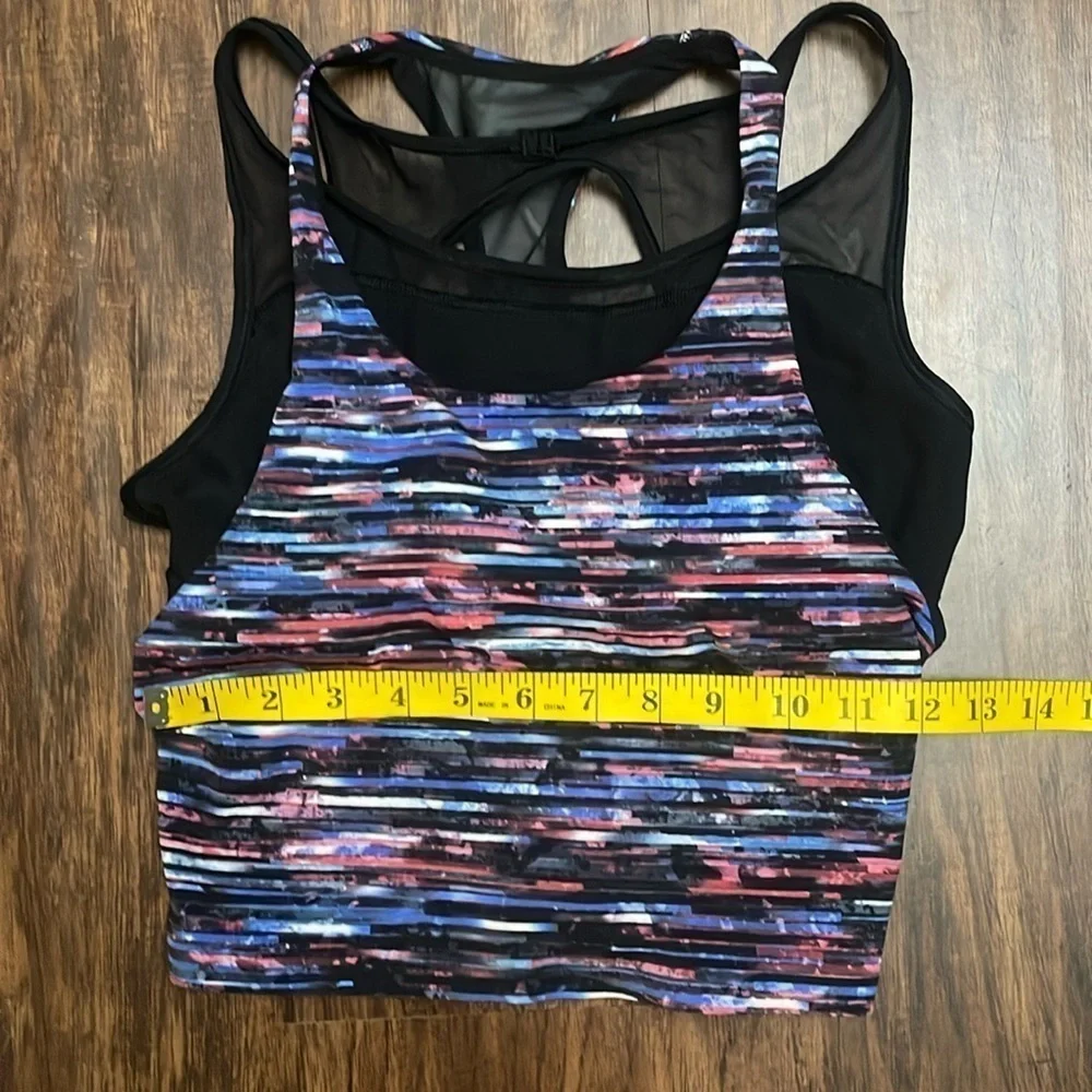 Lululemon Break Free Tank *Nulux Hinshu Alpine White Multi / Black Size 6